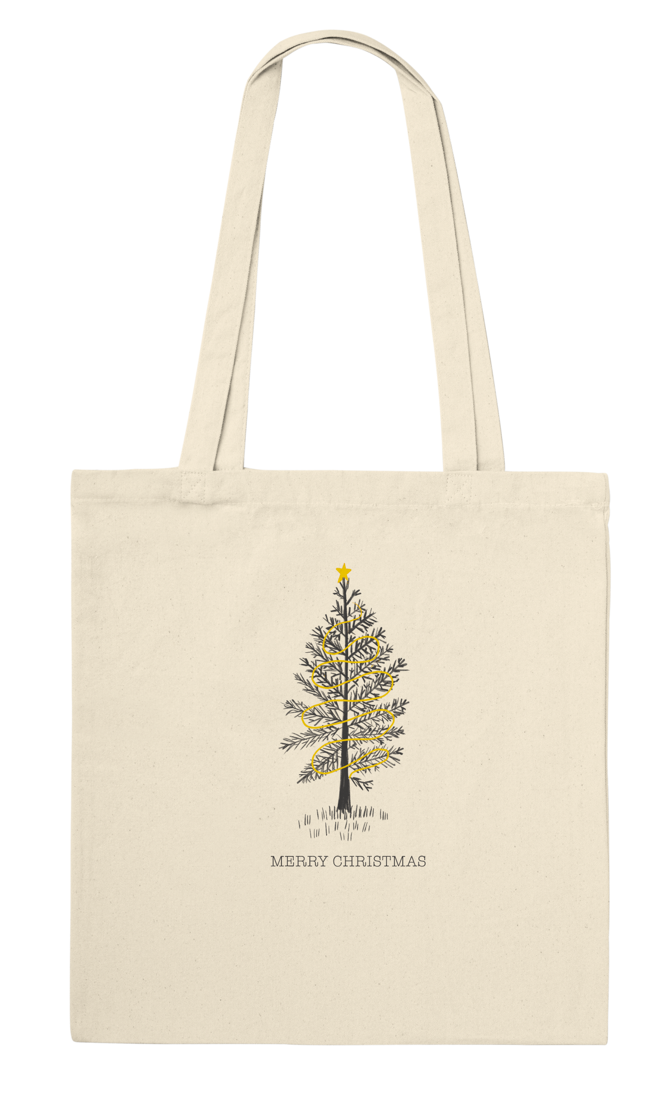 Minimalist Christmas Tree Tote Bag -  ミニマリストクリスマスツリートートバッグ
