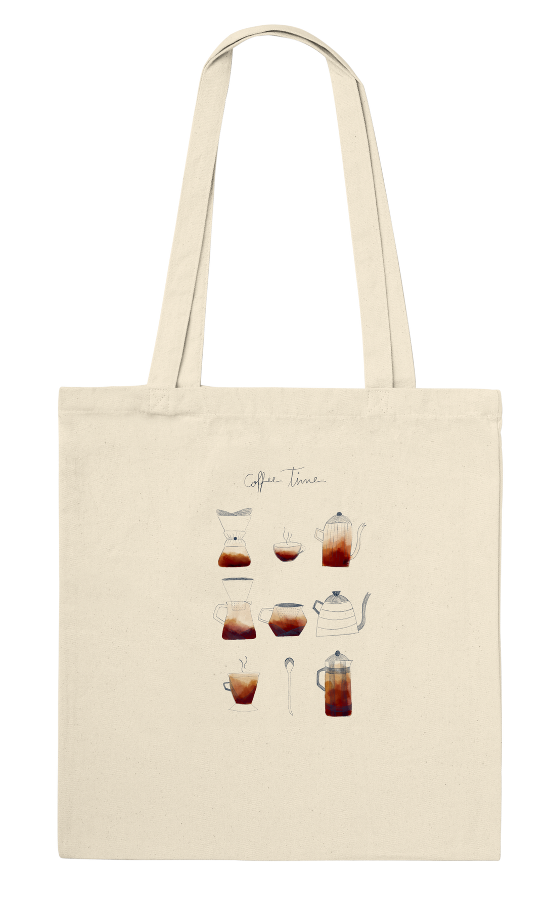 Coffee Time Tote Bag -  コーヒータイムトートバッグ