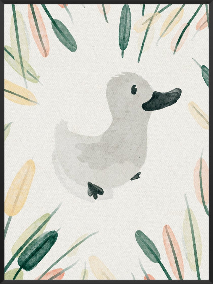 The Ugly Duckling Watercolour by Andersen - みにくいアヒルの子BYアンデルセン 水彩 ポスター